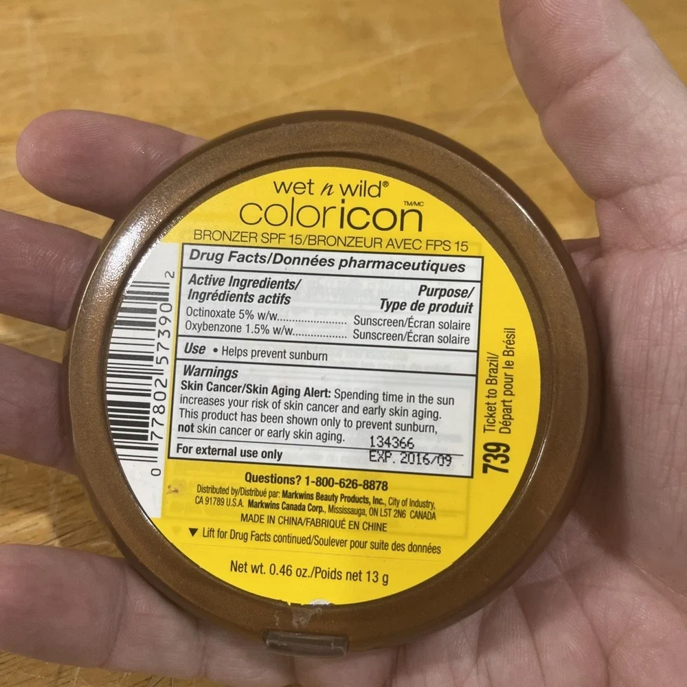 Wet N Wild Coloricon Bronzer 739 Ticket‎ To Brazil 0.46 oz New
